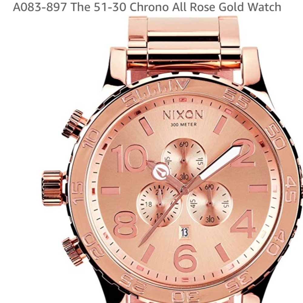Rose Gold 51-30 Chrono watch by Nixon.